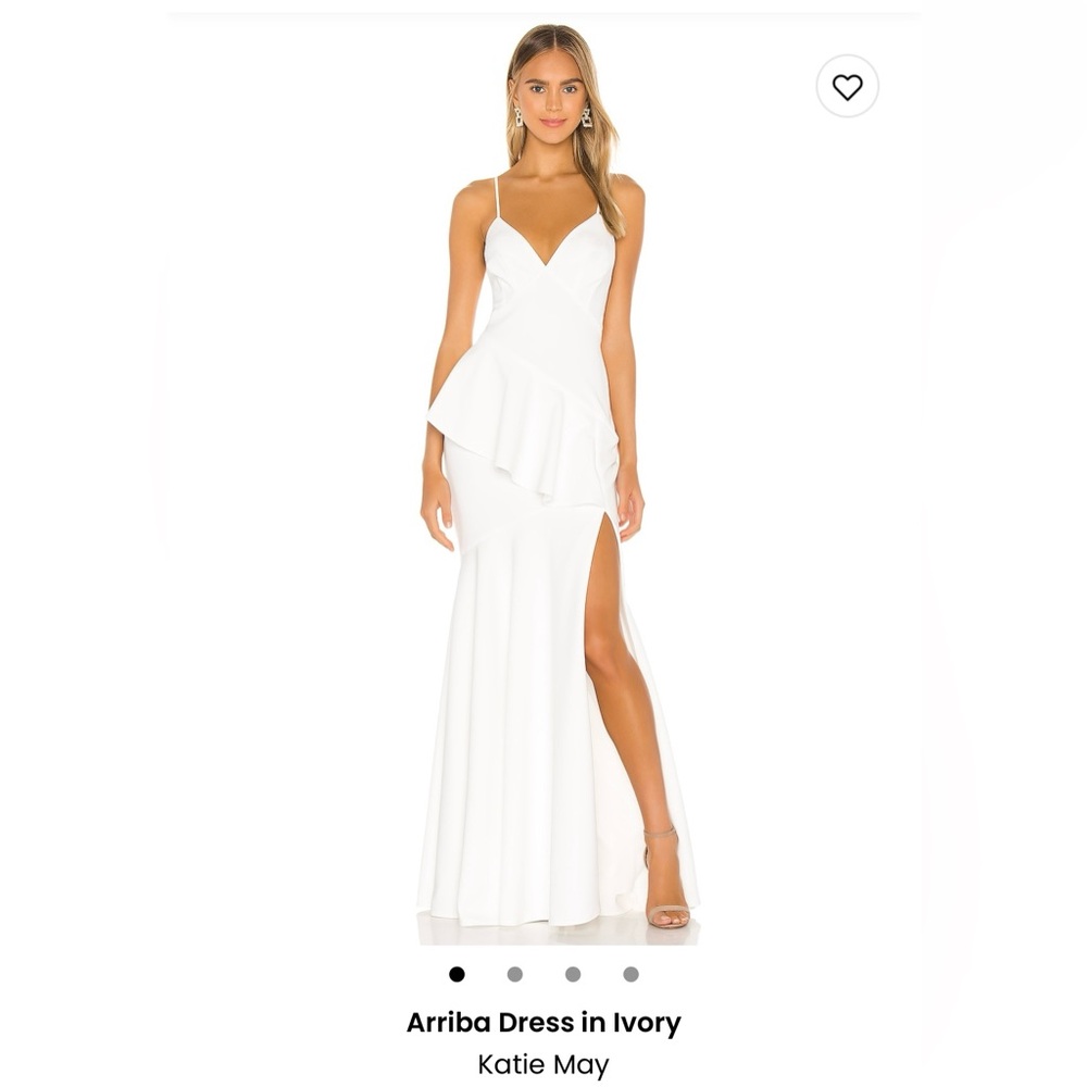 Katie May Arriba Dress in Ivory with slit